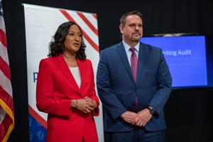 Pennsylvania's top election officials Leigh M. Chapman and Jonathan Marks attended an audit of the 2022 midterms.